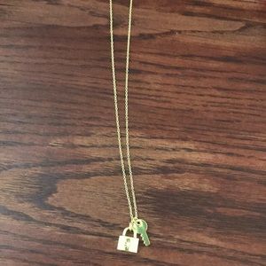 Uncommon James Gold plated lock and key necklace